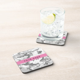 Posavasos Camuflaje Gris Nieve de Invierno Personaliza tu no