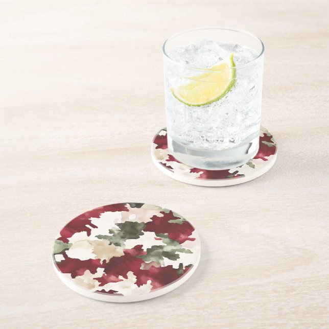 Posavasos Camuflaje Rojo Verde Crema (Lado)