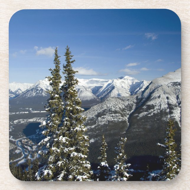 Posavasos Canadá, Alberta, Banff. Vistas del valle de Bow (Frente)