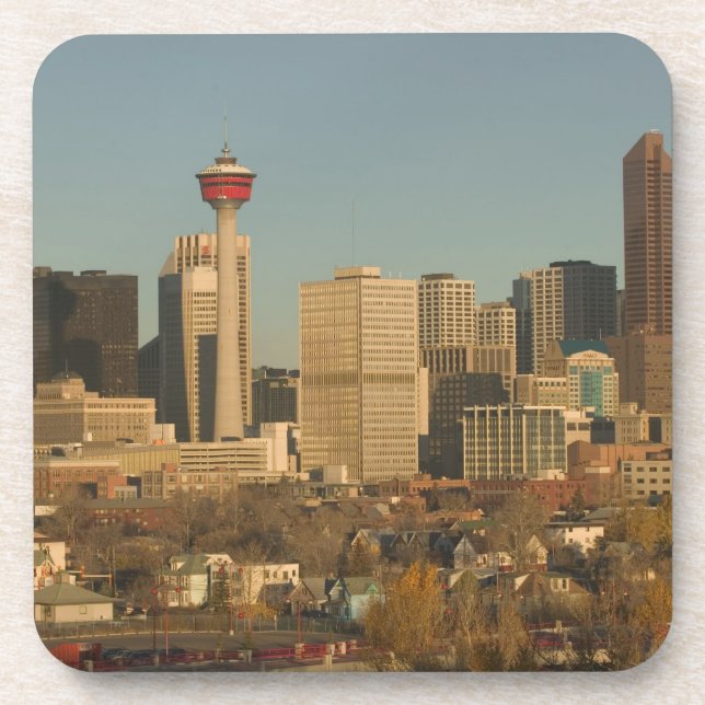 Posavasos Canadá, Alberta, Calgary: horizonte de la ciudad d (Frente)