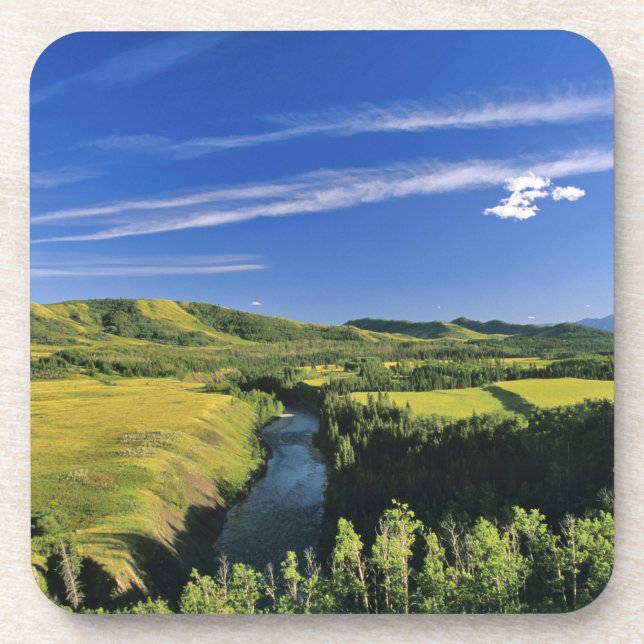 Posavasos Canadá, Alberta, el río Highwood a lo largo de (Frente)