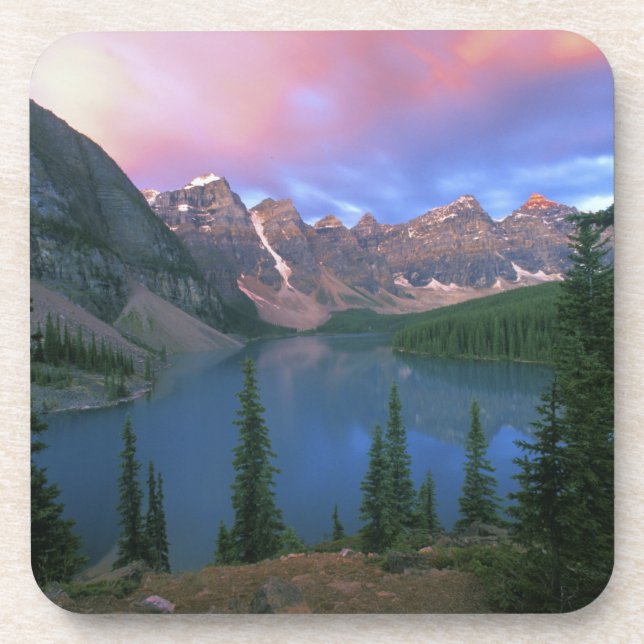 Posavasos Canadá, Alberta, Lago Moraine al amanecer, Banff (Frente)