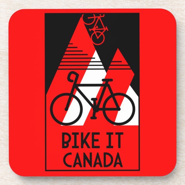 Posavasos Canadá en bicicleta (Frente)