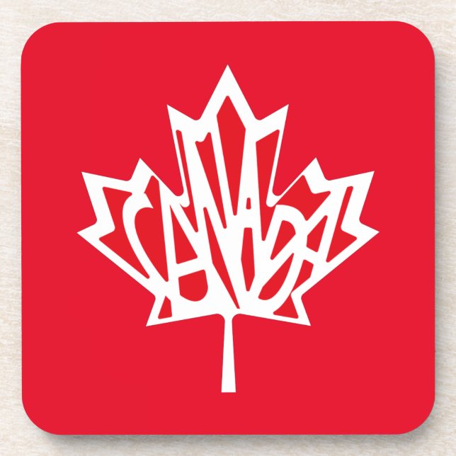 Posavasos CANADÁ FLAG VERSIÓN GRATUITA por Masanser (Frente)