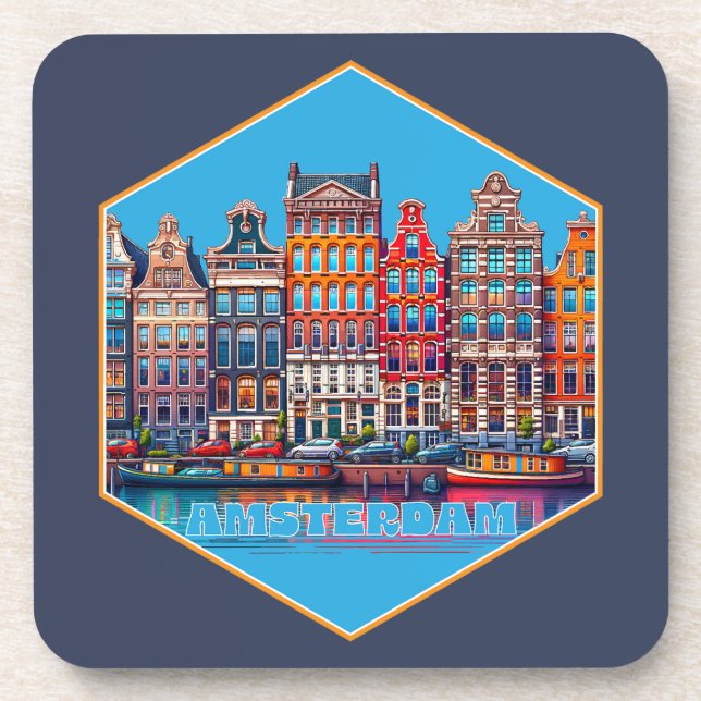 Posavasos Canal Amsterdam Países Bajos Europa (Frente)