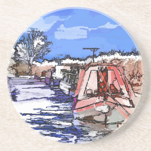 POSAVASOS CANAL BOATS UK (Frente)