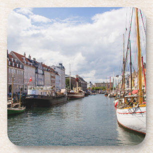 Posavasos Canal con barcos  Copenhague