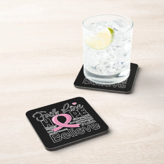 Posavasos Cáncer de mama Fe tipográfica Esperanza de amor