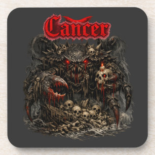 Posavasos Cáncer - El Centinela Óseo de Sombras Carmesí