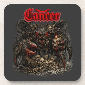 Posavasos Cáncer - El Centinela Óseo de Sombras Carmesí