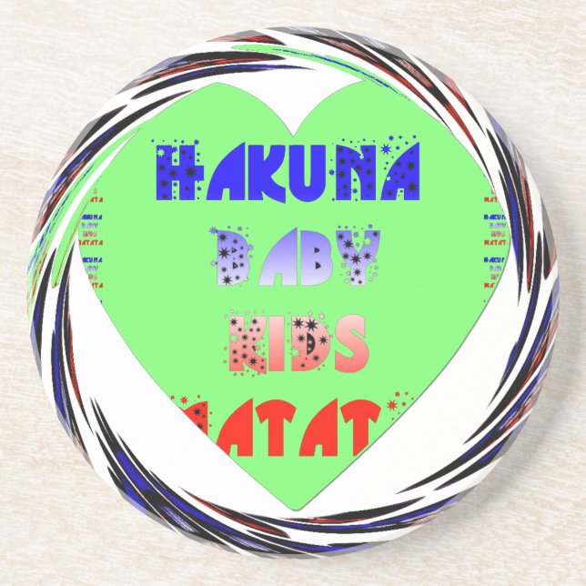 Posavasos Cáncer Luminoso Hakuna Matata Diseño para Niños (Frente)