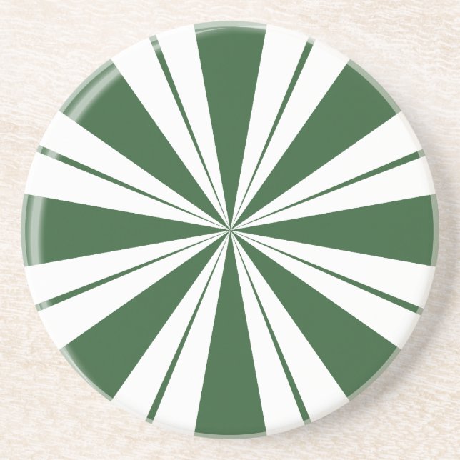 Posavasos Candía de rayas de menta rápida (Frente)