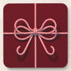 Posavasos Candy Cane Bow Coasters