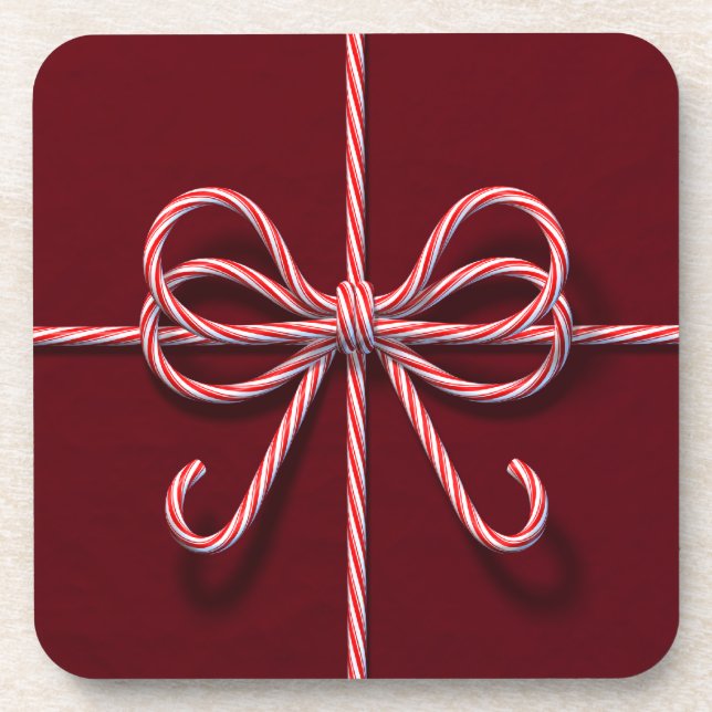 Posavasos Candy Cane Bow Coasters (Frente)