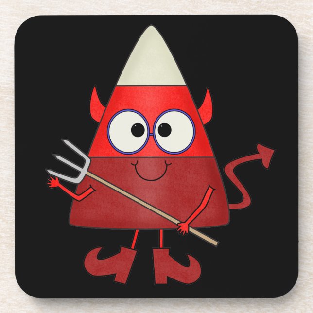 Posavasos Candy Corn Devil Halloween (Frente)