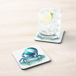 Posavasos Cangrejo azul