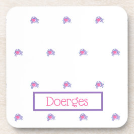 Posavasos Cangrejo rosado preferente personalizado
