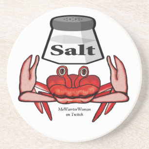 Posavasos Cangrejo salado, mujer guerrera en Twitch