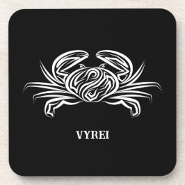 Posavasos Cangrejo tribal blanco y negro