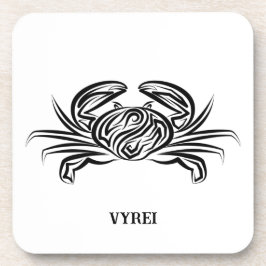 Posavasos Cangrejo tribal blanco y negro