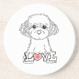 Posavasos Caniche con Amor