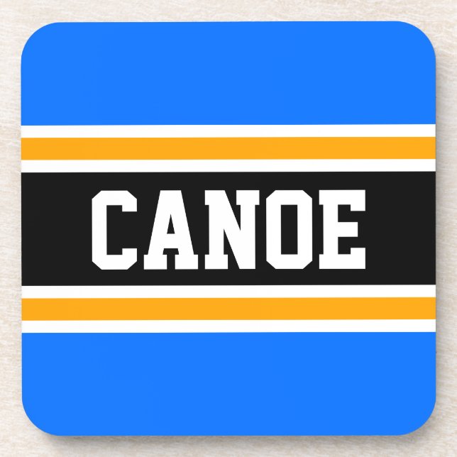 Posavasos CANOE Sporty Fun Brillante Azul Amarillo Negro Str (Frente)