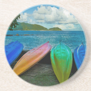 Posavasos Canos Coloridos na Praia em Pago Pago