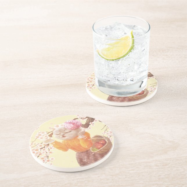 Posavasos Cantando la montaña rusa de gatos (Lado)