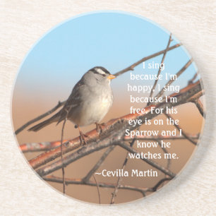 Posavasos Canto porque soy feliz Sparrow