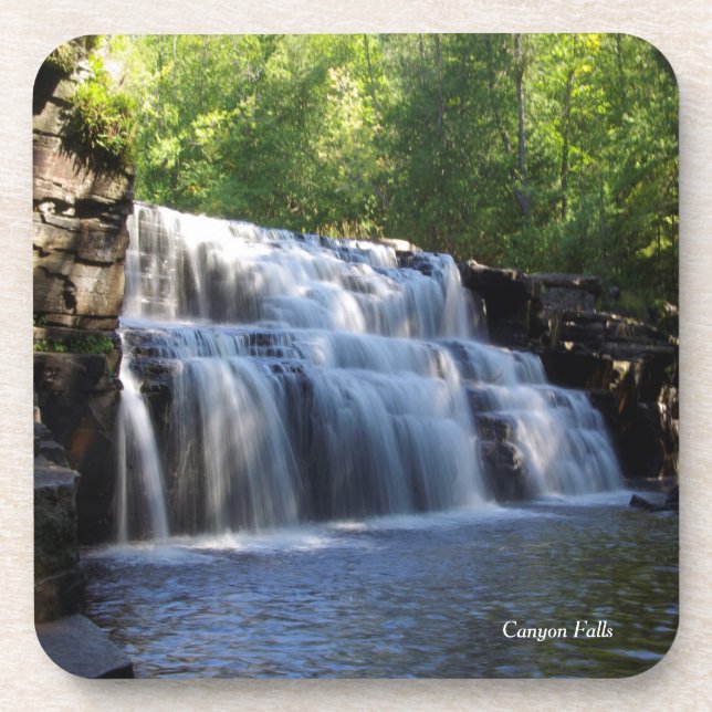 Posavasos Canyon Falls conjunto de 6 ruedas de plástico (Frente)