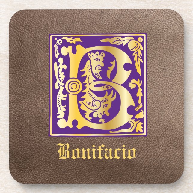 Posavasos Capital decorativa B de las criaturas míticas del  (Frente)