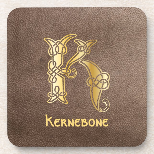 Posavasos Capital decorativa del nudo celta del siglo XVI K (Frente)