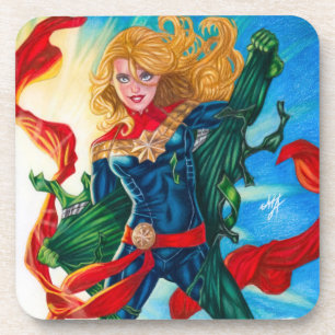 Posavasos Capitán Marvel ~ Carol Danvers
