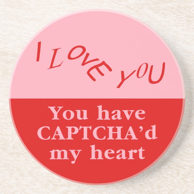 Posavasos Captcha San Valentín (Frente)