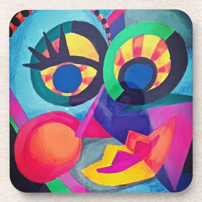 Posavasos Cara abstracta #2 (Frente)