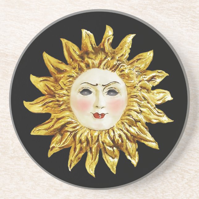 Posavasos Cara de sol radiante (Frente)