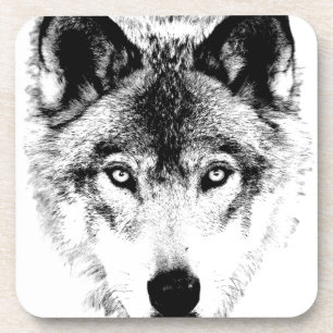 Posavasos Cara del lobo. Imagen de la fauna de Digitaces