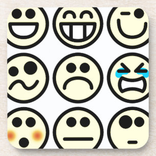 Posavasos cara feliz de emoticono