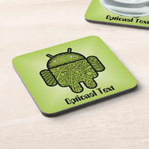 Posavasos Carácter de garabato de burbujas para el robot And