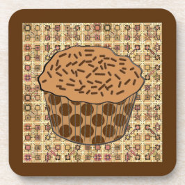 Posavasos Caramel Frosted Cupcake with Sprinkles