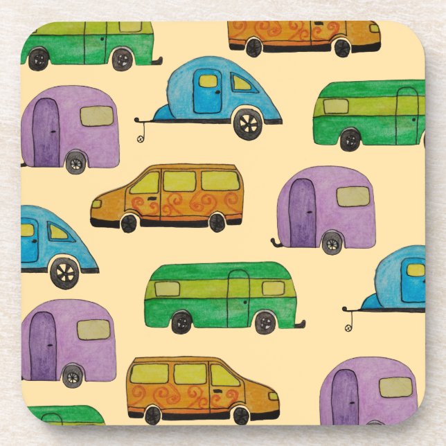 Posavasos Caravanas de camping (Frente)