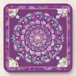 Posavasos Cardinal Red Rosace