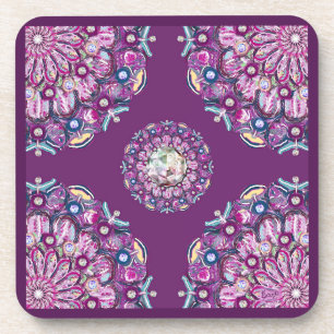 Posavasos Cardinal Red Rosace