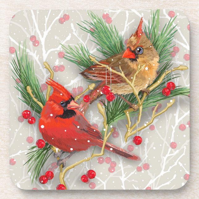 Posavasos Cardinals Navidades de parejas (Frente)