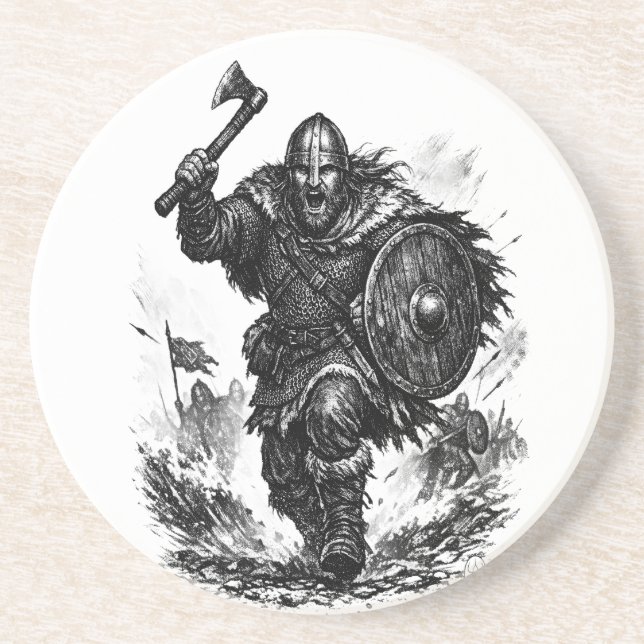 Posavasos Carga de Guerrero Vikingo - Batalla de Tinta (Frente)