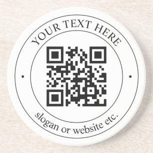 Posavasos Cargar tu propio código QR y texto de Personalizab