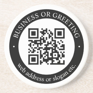 Posavasos Cargar tu propio código QR y texto de Personalizab