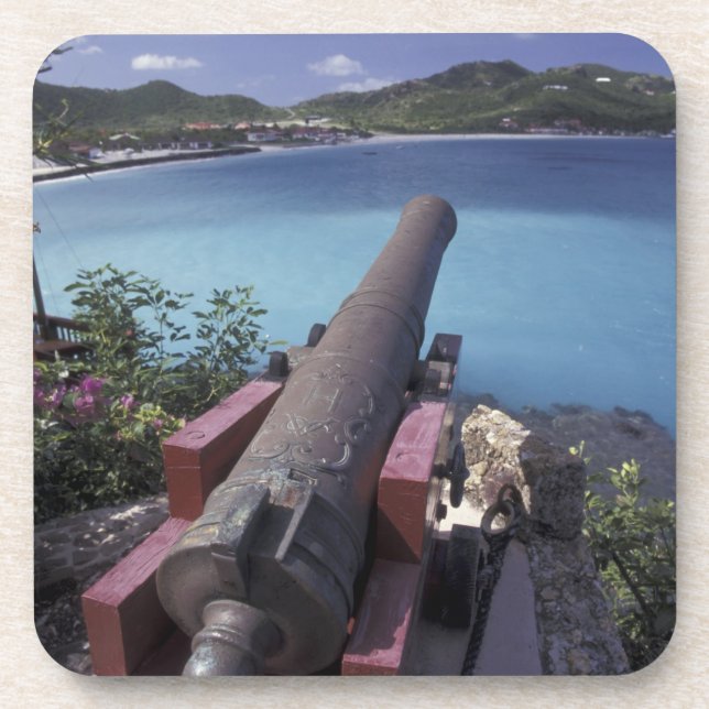 Posavasos CARIBEÑO, San Bartolomón, apuntando hacia la bahía (Frente)