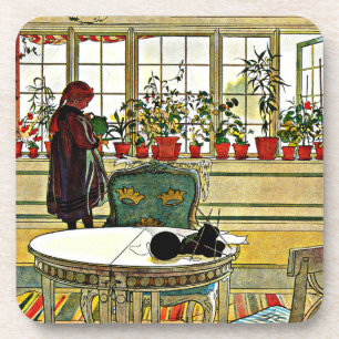 Posavasos Carl Larsson - Flores en un cristal
