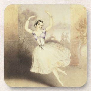 Posavasos Carlotta Grisi (1819-99) en el ballet del Peri